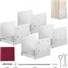 VEVOR Confezione di Supporti 4 Pezzi per Pali in Legno 8x8 Pollici 203x203mm, Set di Base per Pali Interni in Acciaio a Carbonio per Ancoraggio Pali in Legno Ringhiere, Corrimano di Terrazze, Portici