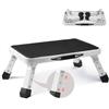 VEVOR Sgabello Portatile Capacità max. 150 kg, Scaletta Pieghevole in Acciaio 3 Altezza Regolabile, Sgabello Portatile per Bambini Adulti, Gradino Antiscivolo per Ufficio Cucina Bagni Camere da Letto