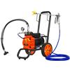 VEVOR Spruzzatore di Vernice Airless con Diaframma, Spruzzatore di Vernice Airless 1100 W con Ruote, Spruzzatore di Vernice Airless 2000 psi con Asta di Prolunga, Sistema di Spruzzo Vernice