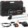 VEVOR Pistola Grasso a Batteria 20V Pressione max. 10000 PSI, Kit di Ingrassatore Pistola per Grasso Elettrica Alimentata a Batteria ad Alta Pressione con Valigetta Portatile, Kit di Pistola Grasso