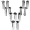 VEVOR Set di Mandrini a Pinze di Precisione 13 Pezzi R8 3,2-22,2mm 45# in Acciaio Legato TIR 30μm, Scatole di Stoccaggio Etichettate, per Fresatrici, Trapani, Alesatrici, Mandrini a Pinza per Fresa
