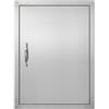 VEVOR Porta Accesso Barbecue, Porta Cucina Esterna Singola 508x686x46 mm, Porta Reversibile da Incasso in Acciaio Inox, con Maniglia, per Isola Barbecue, Armadio Esterno, Giardino