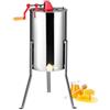 VEVOR Estrattore di Miele Manuale in Acciaio Inox Capienza 2/4 Favi 48x23cm / 48x16cm per Apicoltura, Smielatore Centrifuga di Miele Manuale con Coperchio Trasparente Altezza Regolabile tra 100-108cm