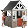 VEVOR Casetta da Gioco per Bambini da Esterno in Legno, Casetta da Giardino per Bambini, Casetta Gioco da Cortile con Porta, Finestra, Supporto per Vaso di Fiori, Griglia, Fornello e Lavello
