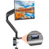 VEVOR Supporto per Monitor PC Schermo da 13-35 pollici Braccio per Monitor Inclinazione Regolabile Girevole Carico Massimo 12kg 2 Modi di Montaggio VESA 75x75mm 100x100mm Braccio Monitor da Scrivania