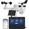 VEVOR Stazione Meteorologica Wi-Fi 7 in 1 Display 186mm (7 in) TFT Sensore Esterno Wireless