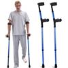 VEVOR Stampelle da Avambraccio per Adulti, Stampelle Passeggio Regolabili in Altezza 11 Livelli con Polsino Superiore a 4 Livelli, in Alluminio Leggero per Disabili Chirurgia Gambe, 1 Paio 158,7 kg