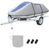 VEVOR Copertura per Moto d'Acqua, Copertura PWC Impermeabile Rimorchiabile da 3200-3420 mm, Tessuto Oxford PU di Grado Marino 600D, Copertura Resistente ai Raggi UV con Cinghie, Copri Barche Yacht