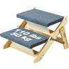 VEVOR Scale per Animali Domestici in Legno 2 Gradini Scala per Cani Pieghevole