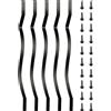 VEVOR Balaustra per Patio, 51 Pezzi Mandrini per Patio in Metallo, Balaustra per Scale 82 x 2,5 cm con Viti, Ringhiera per Patio in Ferro o in Legno e Composito, Balaustra per Patio per Scale Esterne