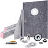 VEVOR Kit per Cordolo Doccia 152,4 x 96,5 cm Sovrapposizione Cordolo Doccia a Tenuta Stagna, con Flangia di Collegamento Sfalsata 10 cm Griglia in Acciaio Inossidabile 10 cm per La Vasca da Bagno