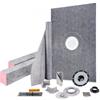 VEVOR Kit per Cordolo Doccia 1219 x 1828,8 mm Rivestimento Cordolo Doccia Impermeabile, con Flangia Centrale in ABS 10 cm Griglia in Acciaio Inossidabile 10 cm 2 Cordoli Doccia Tagliabili per Bagno