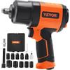 VEVOR Avvitatore ad impatto pneumatico da 12,7 mm 1/2 pollice, coppia elevata fino a 2000 Nm, 2 kg con set di bussole a percussione in acciaio CR-V 11 pezzi