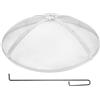 VEVOR Parascintille Rotondo per Braciere 36", Copertura in Metallo in Acciaio Rinforzato per Carichi Pesanti, Coperchio per Braciere da Esterno, Coperture Superiore Rotonde Maniglia Anello