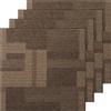 VEVOR Moquette Pavimento in Piastrelle 24 Pezzi Quadrati con Imbottitura Allegata 20"x 20" Marrone Misto