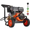 VEVOR Idropulitrice a Gas 309,35 kgf/cm² 15 L/min Idropulitrice a Gas con Pompa in Rame, Prolunga, Set da 5 Ugelli, Idropulitrice ad Alta Pressione per Auto, Recinzioni, Vialetti, Cortili, Mobili