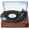 VEVOR Giradischi in Vinile 3 Velocità Altoparlanti Stereo Integrati da 5 W