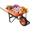 VEVOR Carrello Carriola, Carico 141,58 L Capacità 120 kg, Carrello Ribaltabile Giardino 1 Ruote, con Maniglia Ruote 4876 mm, Carrello Giardino, Carri Giardino Facile Caricamento per Prato all'Aperto