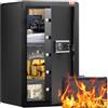 VEVOR Cassaforte una Porta 113,2 L Serratura Chiave Password Impronta Digitale