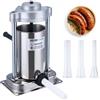 VEVOR Insaccatrice Manuale per Salsicce 2 L Macchina per Salsicce Verticale, Morsetto Tipo G, Fusto in Acciaio Inossidabile 304 per Uso Alimentare, 2 Tubi Riempimento, per Cucina Domestica Ristorante