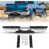 VEVOR Paraurti Posteriore con Gradino, Compatibile con Ford F250/Ford F350 Super Duty dal 1999 al 2007, Paraurti Posteriore in Acciaio Cromato, Paraurti Posteriore di Ricambio con Luce Targa e Pedana