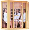 VEVOR Sauna in Legno a Infrarossi Lontani, Sauna SPA per Casa 3 - 4 Persone ca., Sauna in Legno di Cicuta a Infrarossi Lontani a Basso EMF Porta in Vetro Temperato Altoparlanti Bluetooth 2470W