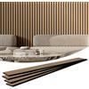VEVOR Pannelli Acustici a Doghe in Legno 2400 x 200 mm Pannelli da Parete in Legno MDF con Accenti per Decorazione Pareti Interne, Pannelli da Parete in Finto Legno, Riduzione di Rumore, Rovere Chiaro