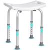 VEVOR Sedile per Doccia Antiscivolo Altezza Regolabile 360-485mm, Sgabello per Doccia Carico max. 158,8kg, Sedia per Doccia in Alluminio PE, Sgabello da Bagno Doccia Antiscivolo Portata 158,8kg Bianco