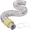 VEVOR Tubo Flessibile Coibentato 130x7620 mm Condotto di Sfiato Termoisolante in Alluminio PET con 2 Fascette Stringitubo Protezione a Tre Strati per Ventilazione, Riscaldamento, Raffreddamento, R-4.2