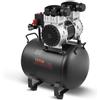 VEVOR Compressore d'Aria, Serbatoio in Acciaio 40 L Compressore d'Aria Senza Olio, Compressore Portatile Ultra Silenzioso da 78 dB per Riparazioni Auto, Gonfiaggio Pneumatici, Verniciatura a Spruzzo