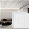 VEVOR Pannelli per Controsoffitto 605 x 605 mm Pannello per Soffitto, Confezione da 12, Facile Installazione/Taglio, Pannelli per Soffitto in Plastica Adesivi, Decorazione di Casa, Bianco Geometrico