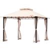 VEVOR Gazebo da Patio per 6-8 Persone, Gazebo da Cortile 10 x 10 Piedi, con zanzariera, Struttura in Metallo e Poliestere 180G Rivestito in PU, Tettoia da Esterno per Patio, Cortile, Prato, Giardino,