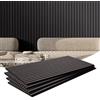 VEVOR Pannelli Acustici a Doghe in Legno 1200 x 600 mm Pannelli da Parete in Legno, Accenti MDF per Decorazione Pareti Interne, Pannelli da Parete in Finto Legno per Riduzione del Rumore, Quercia Nera