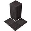 VEVOR Piastrelle Patio Incastro in Plastica 30x30x2 cm Marrone Scuro 36 Pezzi