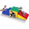 VEVOR Tunnel Singolo da Scalare, Set da Gioco per Bambini, Blocchi da Arrampicata in Schiuma per Bambini, Labirinto per Tunnel per Bambini con Scale e Rampa, 3 Pezzi (Assortiti)