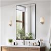 VEVOR Specchio per Trucco da Parete, Spessore 3,81 mm Specchio con Cornice 915 x 610 mm in Lega di Alluminio e Pellicola Antideflagrante, Specchio Antigraffio con Staffa a Forma di Z, per Soggiorno