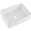 VEVOR Lavandino Moderno in Ceramica 38 x 47 cm Lavabo da Appoggio Bagno Bianco