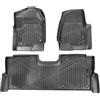 VEVOR Tappetini per Auto, per Ford F-250/F-350/F-450 2017-2022, Fodera Anteriore e Seconda Fila in 3 Pezzi, Tappetini per Camion in TPE su Misura Resistenti alle Intemperie Nero, Spessore di 2,35 mm