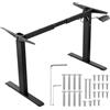 VEVOR Struttura per Scrivania in Piedi, Altezza Regolabile 70-117 cm Lunghezza 95-158 cm Gambe Elettriche per Scrivania per Computer, Base per Stazione Lavoro per Casa, Ufficio Solo Cornice, Nera