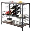 VEVOR Mobile Bar Industriale da 40 Pollici, Tavolo da Vino per Liquori e Bicchieri, Porta Bicchieri e Portabottiglie, Mobile da Bar Indipendente in Legno Casa