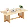 VEVOR Tavolino da Salotto Rettangolare in Rattan, Tavolo da Salotto con Piano in Legno della Gomma, Mobile Contenitore Moderno Tavolino da 120 cm, con Gambe in Legno Naturale, per Camera da Letto