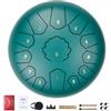 VEVOR Tamburo con Lingua in Acciaio, 305 mm 13 Toni, Tamburo da Pioggia da Giardino per Esterni, Chiave di Do Maggiore, Tamburo da Serbatoio, 2 Bacchette, Borsa per Trasporto, Tamburo Handpan, Verde