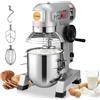 VEVOR Impastatrice per Alimenti Commerciale 18,7 L 3 Velocità Regolabili, Impastatrice per Impasto da 1100 W con Ciotola in Acciaio Inox e Accessori per Mescolare, Ideale per Ristoranti, Panetterie