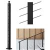 VEVOR Ringhiera per Recinzione da Balcone 1067x108x68 mm da Giardino Balcone Gradini in Acciaio Inox, Kit di Palo per Balaustrata da Terrazza, 1JZLGZXHS106VRA3X001V0