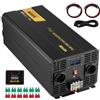VEVOR Invertitore a Onda Sinusoidale Pura, 5000 W Invertitore di Potenza, DC 12 V a AC 230 V Invertitore per Auto con Schermo LCD Porta USB, Telecomando, per Camper Sistema Solare Viaggio Campeggio