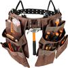 VEVOR Cintura porta attrezzi, 19 tasche, regolabile da 32 pollici a 54 pollici, Borsa porta attrezzi staccabile per elettricista, falegname, tuttofare, falegname, edilizia, corniciaio, Marrone