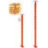 VEVOR Martinetto da Pavimento Altezza 142,24-254 cm, Martinetto da Pavimento per Seminterrato Regolabile per Livellamento, Portata 8164,66 kg, Palo di Supporto Sollevamento Telescopico in Acciaio