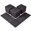 VEVOR Piastrelle Patio Incastro in Plastica 30x30x2 cm Marrone Scuro 54 Pezzi