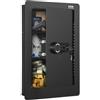 VEVOR Cassaforte da Muro 650x420x100 mm Cassaforte con 3 Livelli 3 Ripiani Rimovibili Luce LED Allarme a Vibrazione, Tastiera Impronta Digitale per Passaporti Armi Lunghe Gioielli Contanti Documenti