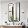 VEVOR Specchio per Trucco da Parete, Spessore 3,81 mm Specchio con Cornice 1397 x 762 mm in Lega di Alluminio e Pellicola Antideflagrante, Specchio Antigraffio con Staffa a Forma di Z, per Soggiorno
